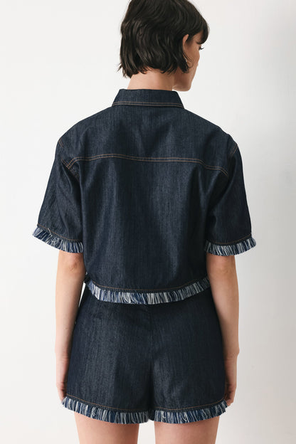 POWER SOFT WOVEN CROP JACKET