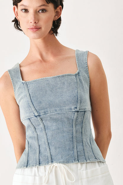 THE SEABREEZE DENIM TOP