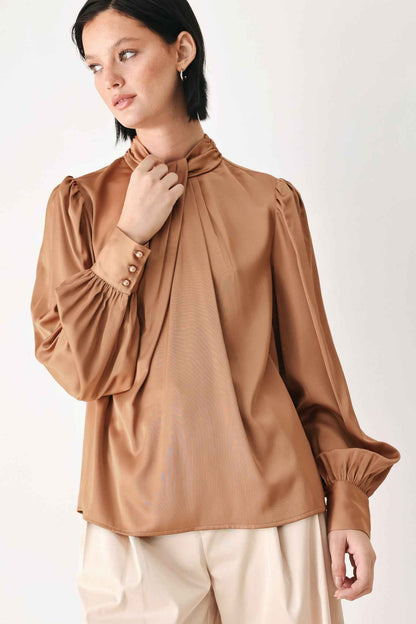 GOLDEN HOUR HIGH NECK BLOUSE