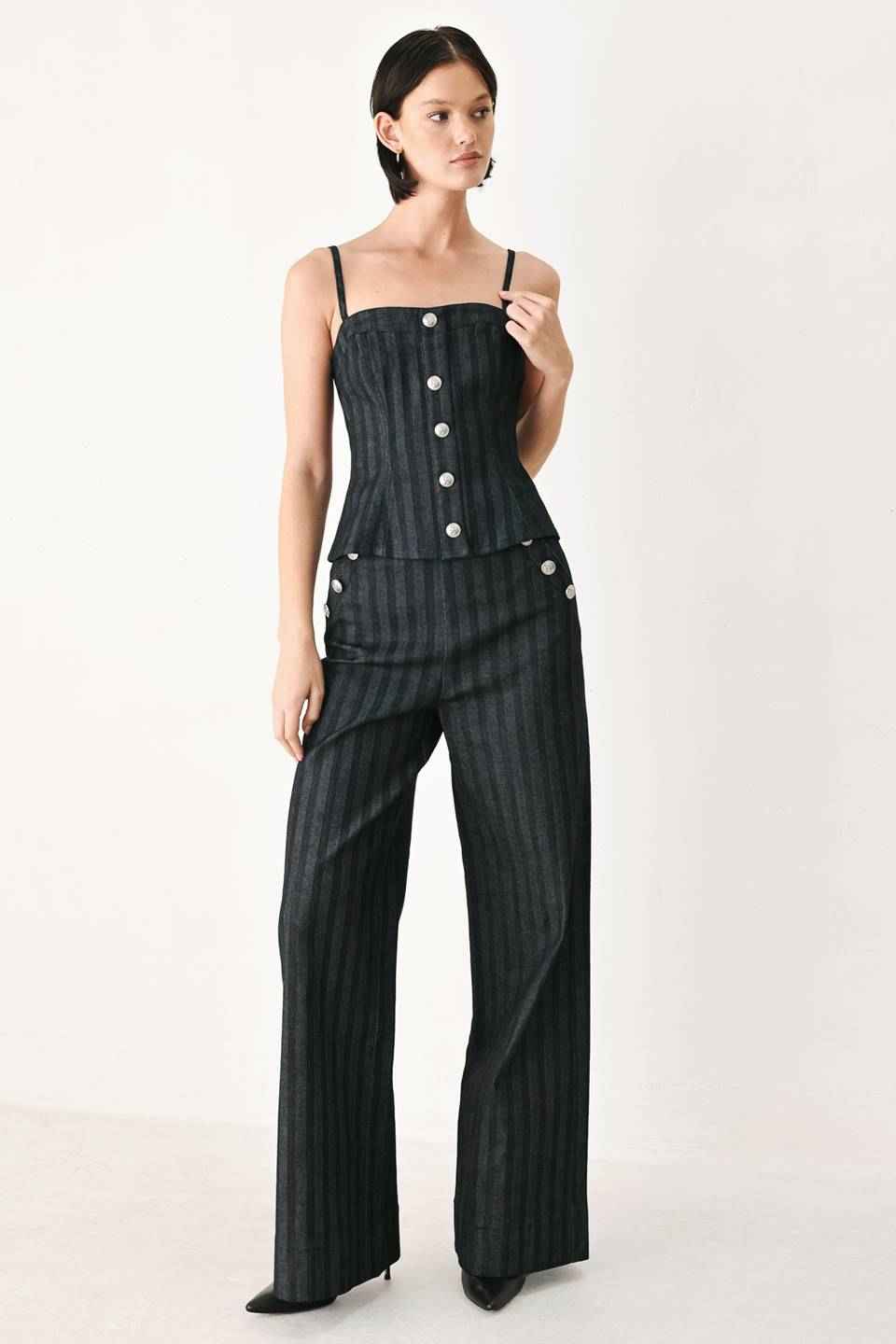 GRAPHITE CITY WOVEN TOP