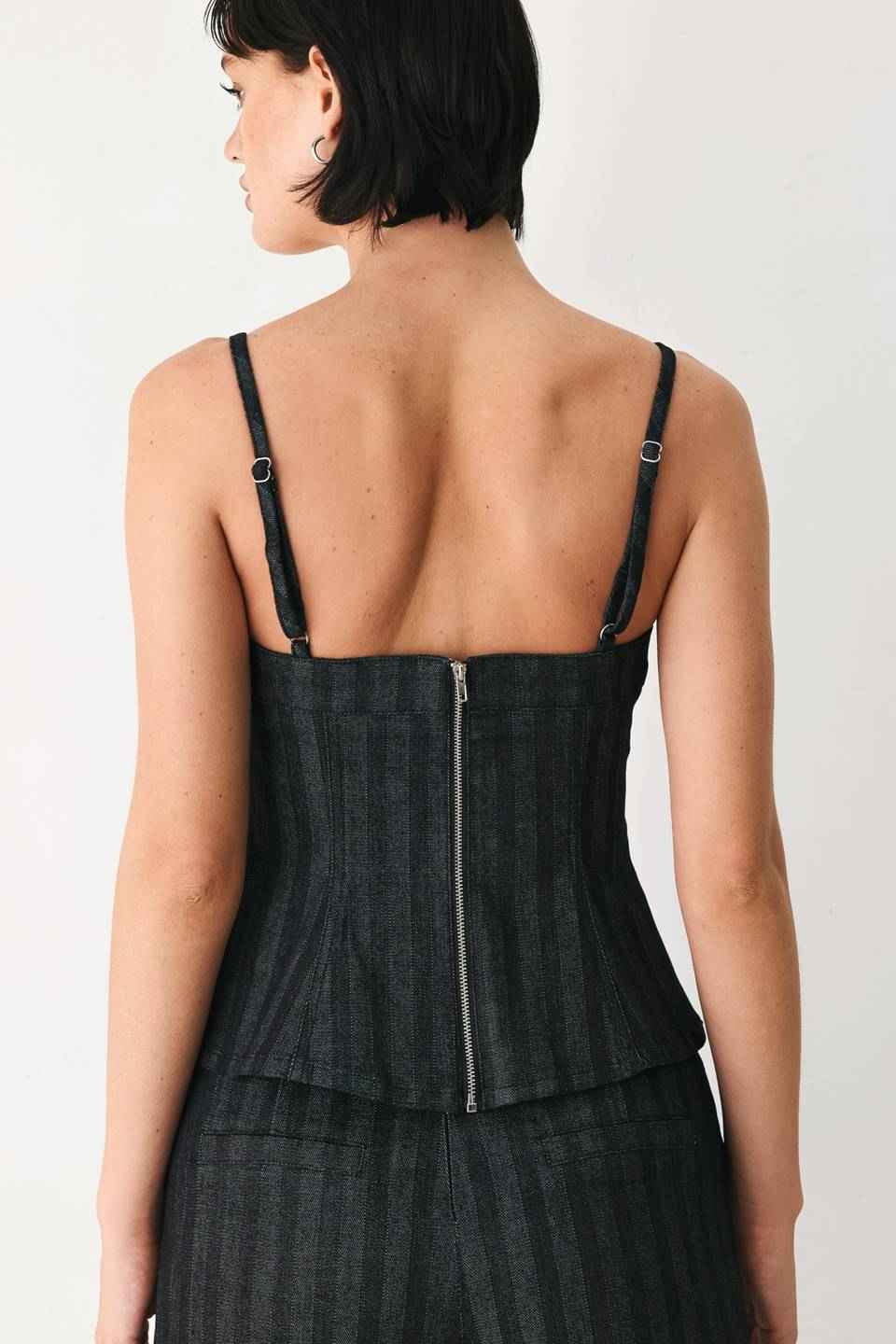 GRAPHITE CITY WOVEN TOP