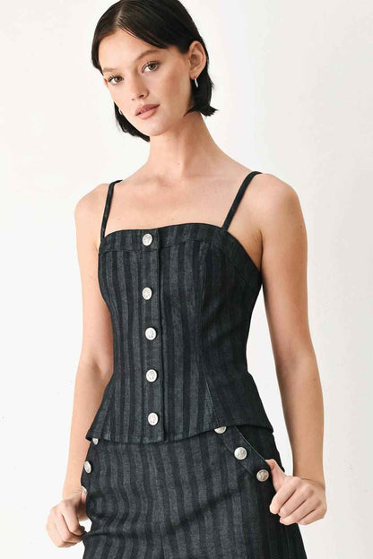 GRAPHITE CITY WOVEN TOP