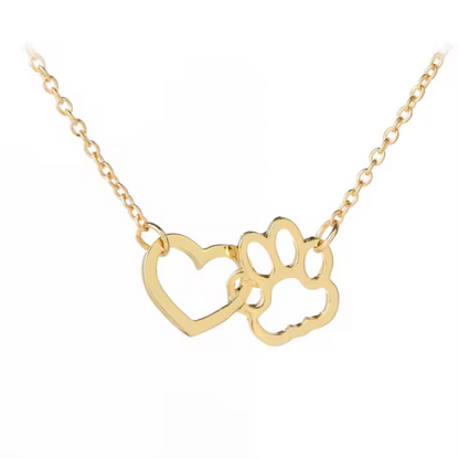 HeartPaws Heart and Paw Necklace