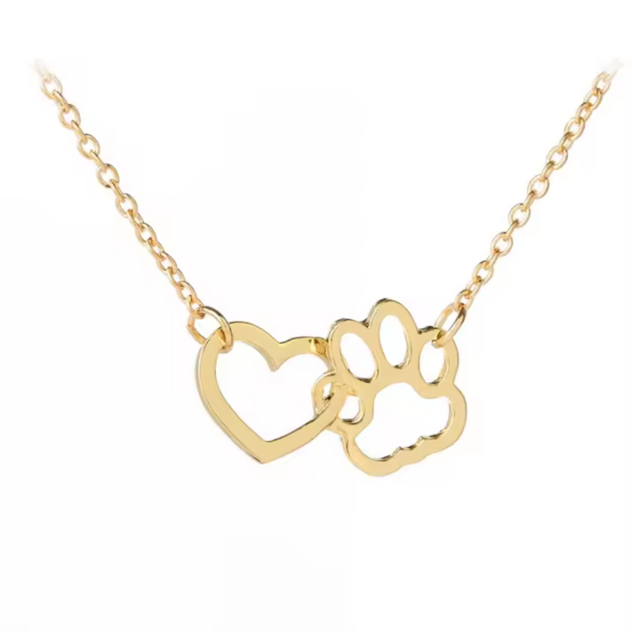 HeartPaws Heart and Paw Necklace
