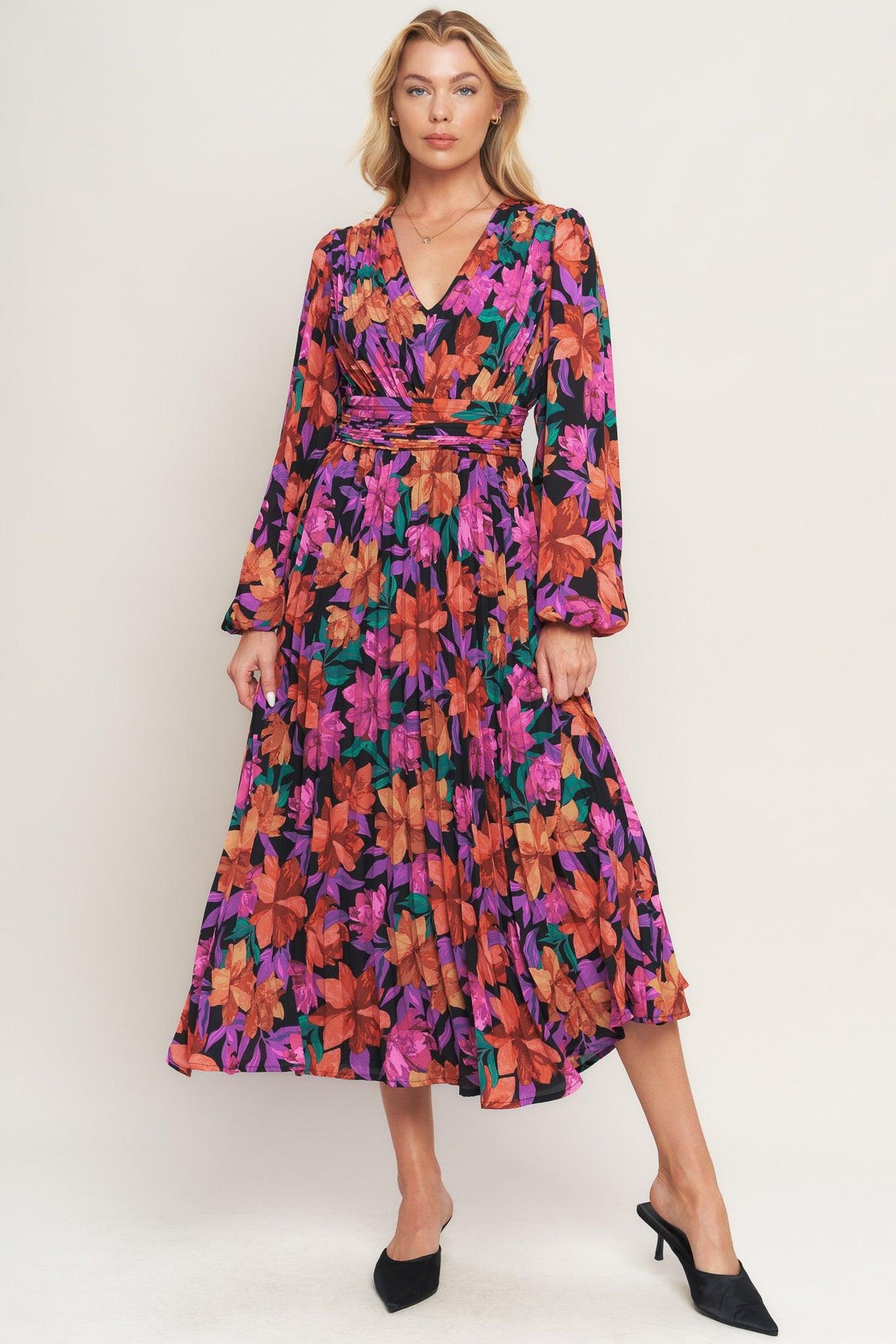 OUR BEAUTIFUL LOVE WOVEN MIDI DRESS