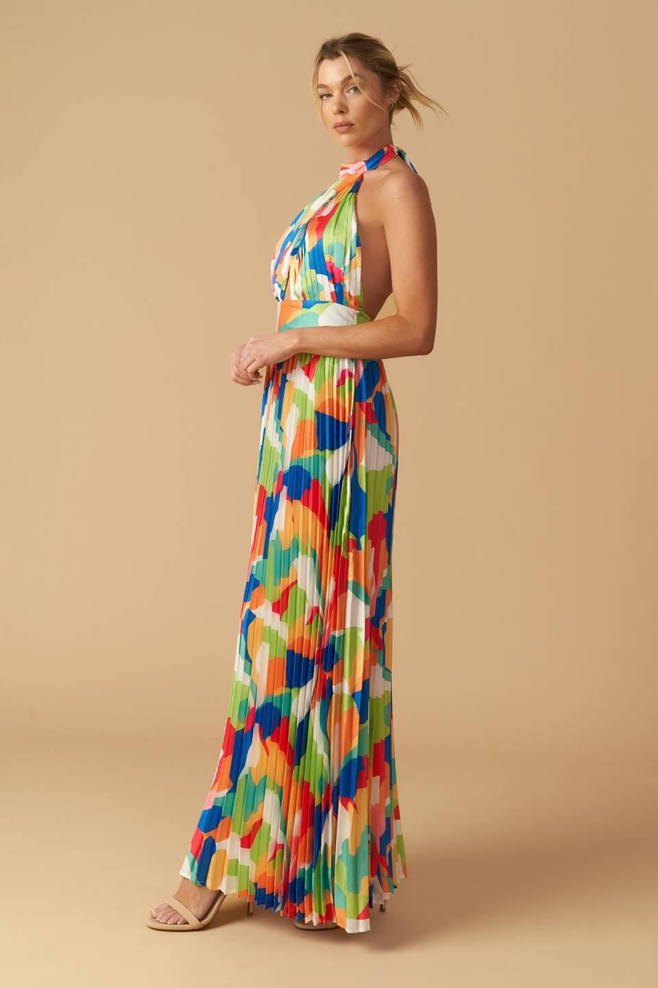 KEEP BLOOMING WOVEN MAXI DRESS
