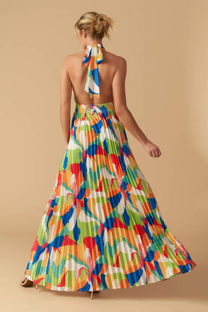 KEEP BLOOMING WOVEN MAXI DRESS