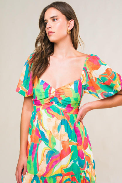 EXCEPTIONAL EXPRESSION WOVEN MAXI DRESS