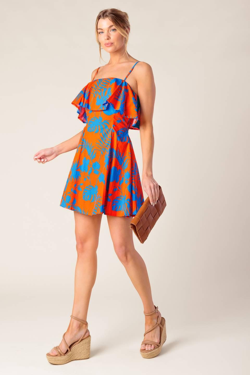 MINIVESTIDO TEJIDO NARANJA STOPPING TIME