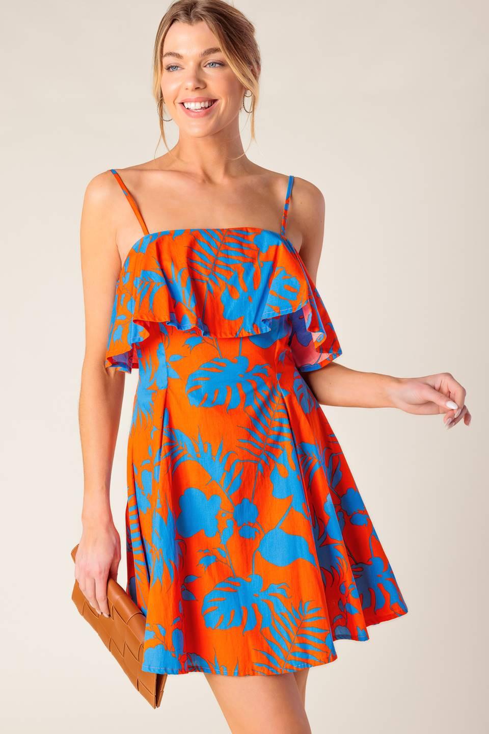 MINIVESTIDO TEJIDO NARANJA STOPPING TIME