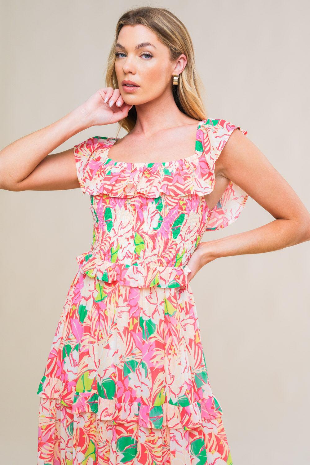 VESTIDO MIDI TEJIDO DE ENCANTO RELAJADO