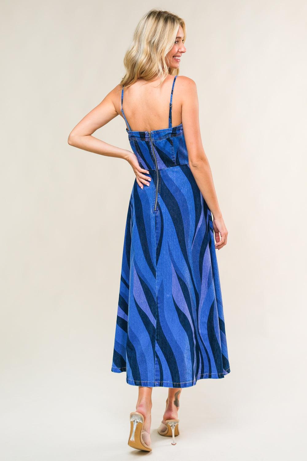 VESTIDO MIDI DE MEZCLILLA PRINCESA PATRIÓTICA