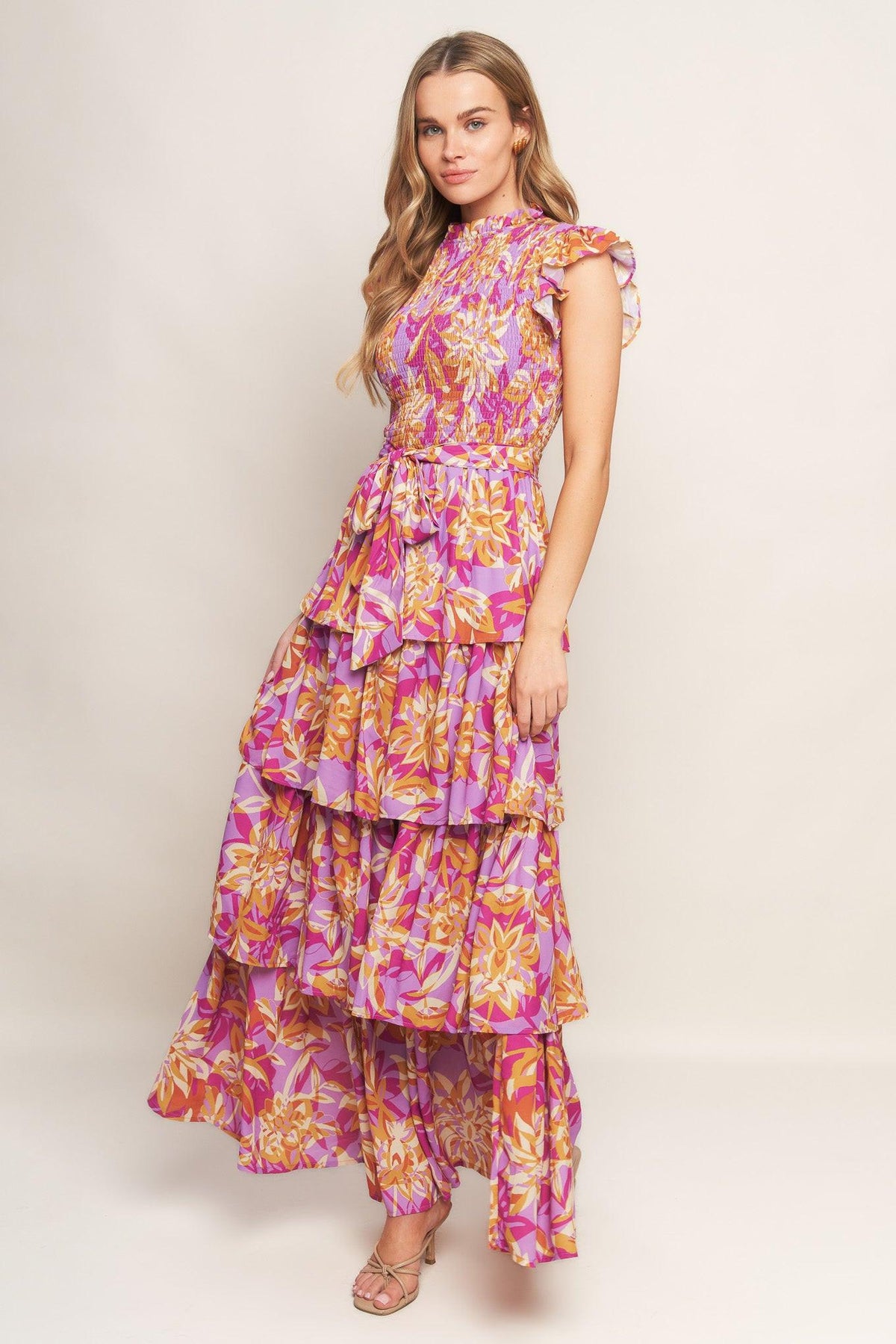 GETTING STARTED WOVEN MIDI DRESS
