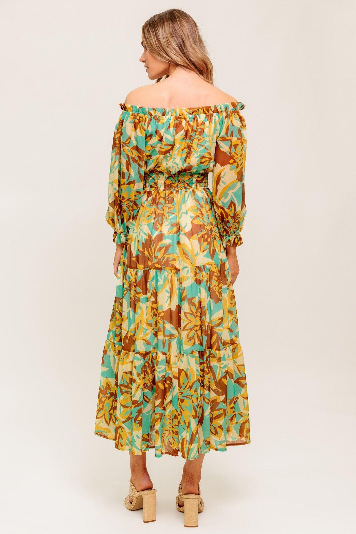 VESTIDO MIDI TEJIDO THENA SECRET GARDEN