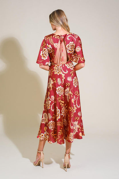 TOTAL FRILL WOVEN MIDI DRESS