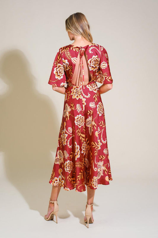 TOTAL FRILL WOVEN MIDI DRESS