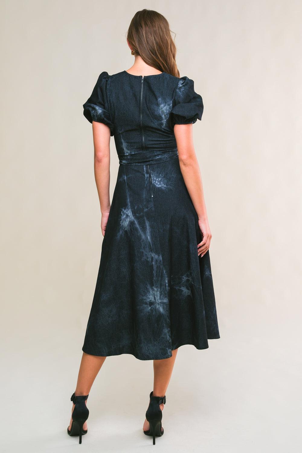 VESTIDO MIDI DE SEDA CRUZADA GARDEN GRACE