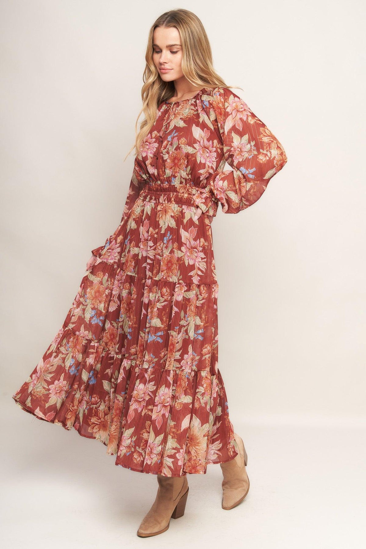 VESTIDO MIDI TEJIDO FOREST PARK