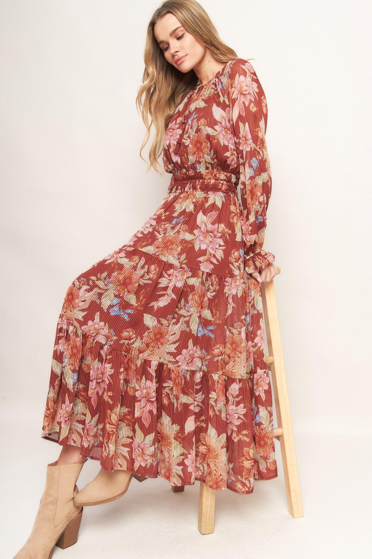 VESTIDO MIDI TEJIDO FOREST PARK