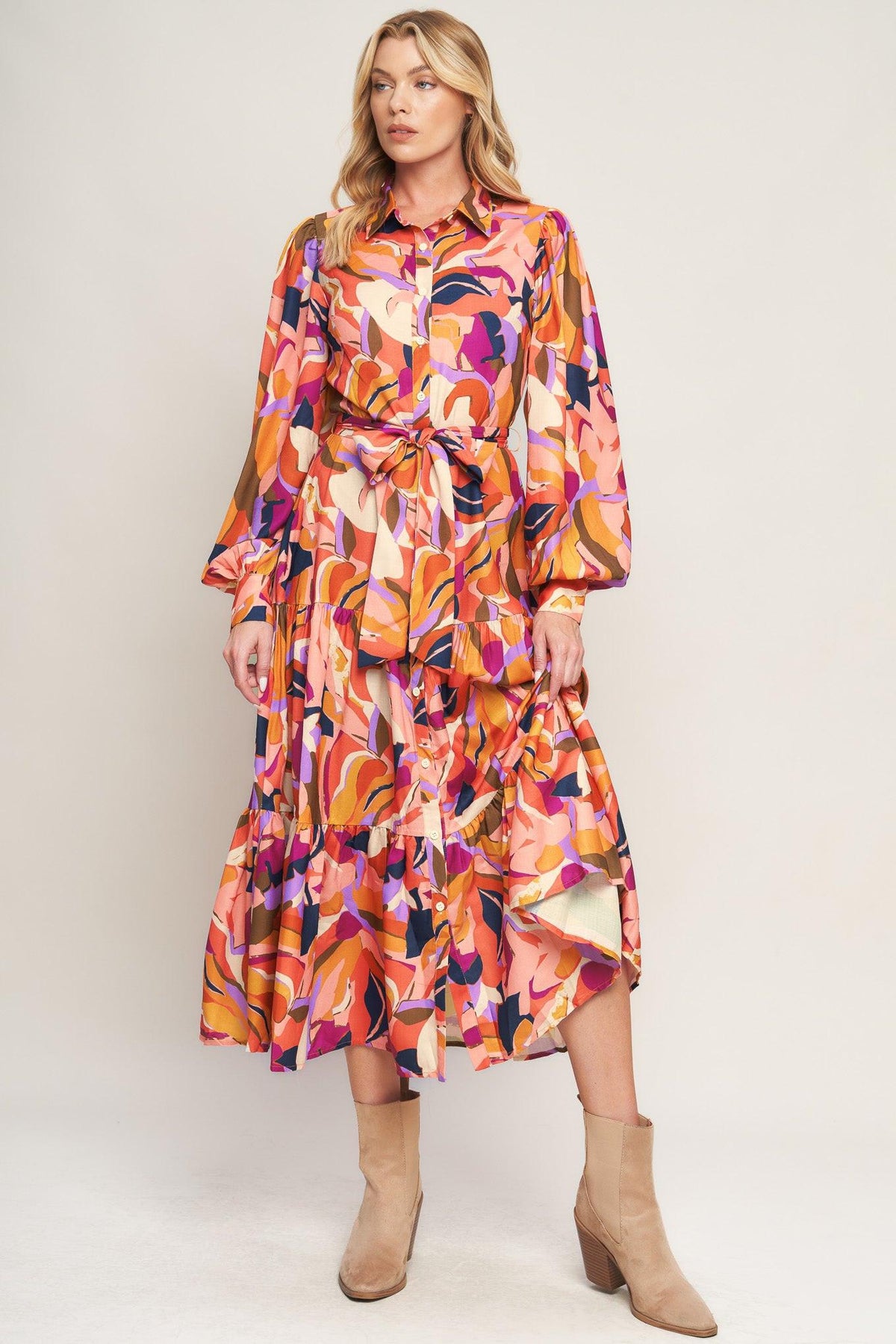 VESTIDO MIDI TEJIDO ROSEWOOD ROMANCE