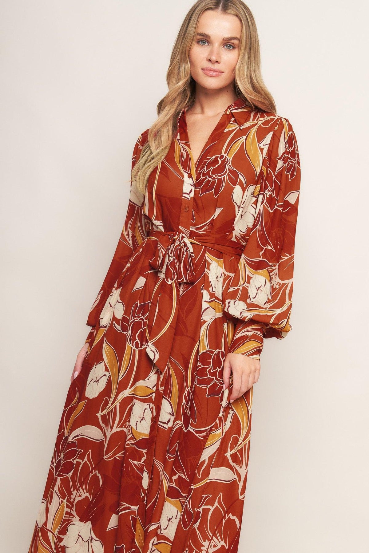 VESTIDO MIDI TEJIDO "RESPLANDOR FLORAL"