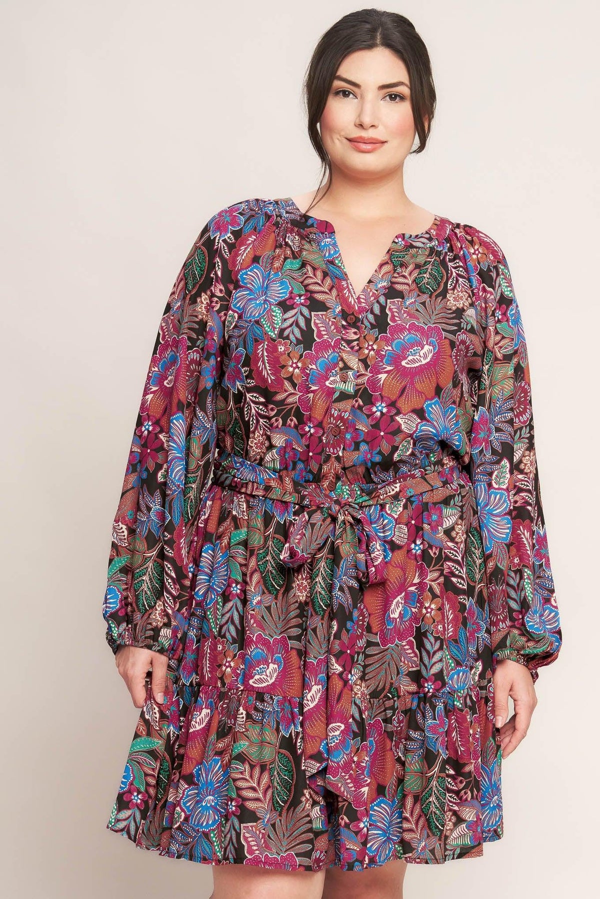 FLORAL BLISS WOVEN MINI DRESS