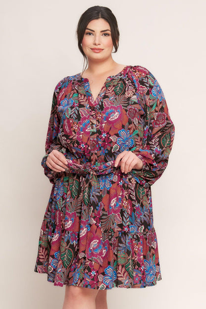 FLORAL BLISS WOVEN MINI DRESS
