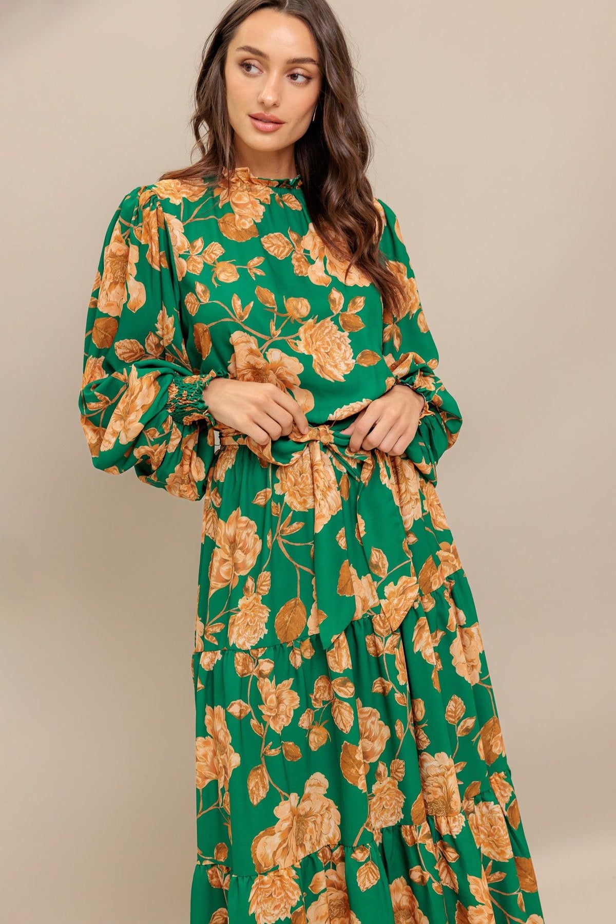 SONGS ABOUT YOU WOVEN MIDI DRESS