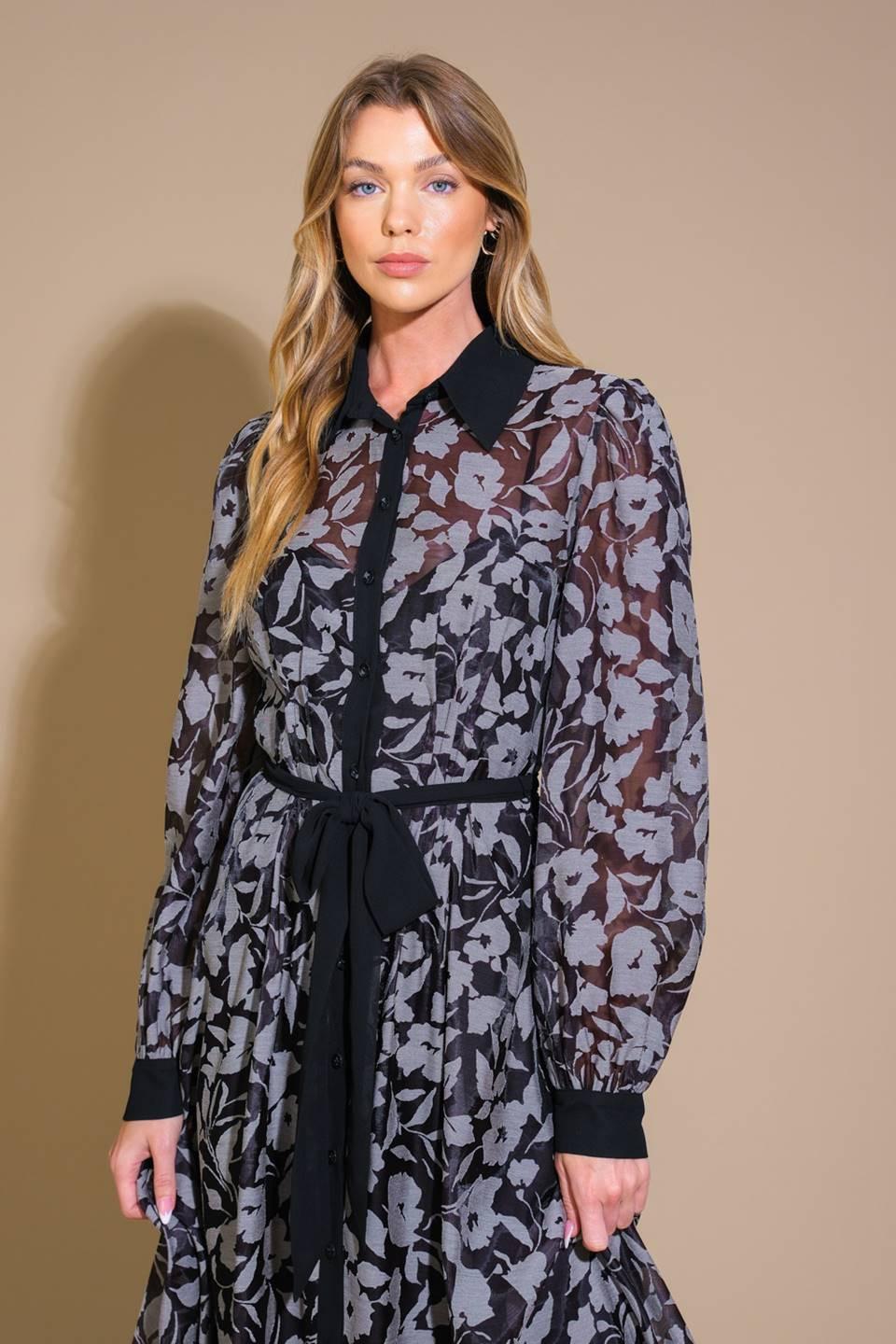 FASCINANTE VESTIDO MIDI JACQUARD