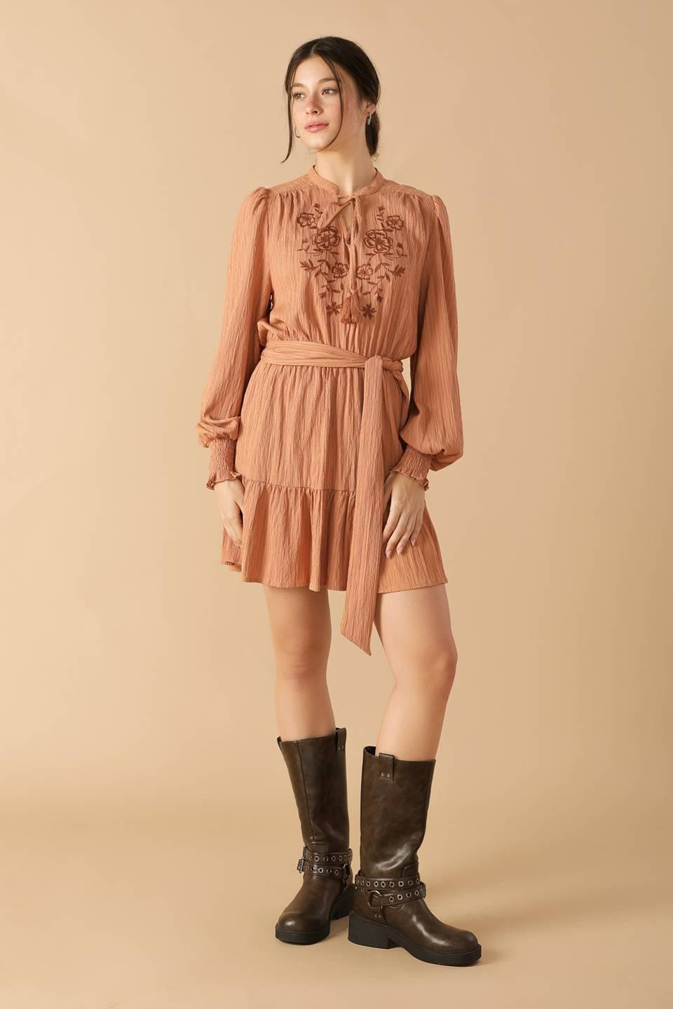 MINIVESTIDO TEJIDO CON ESTAMPADO WANDERING MIND