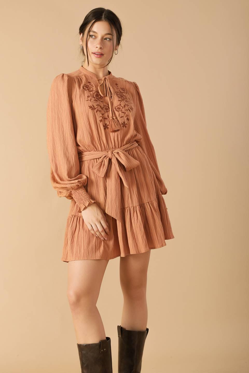 MINIVESTIDO TEJIDO CON ESTAMPADO WANDERING MIND
