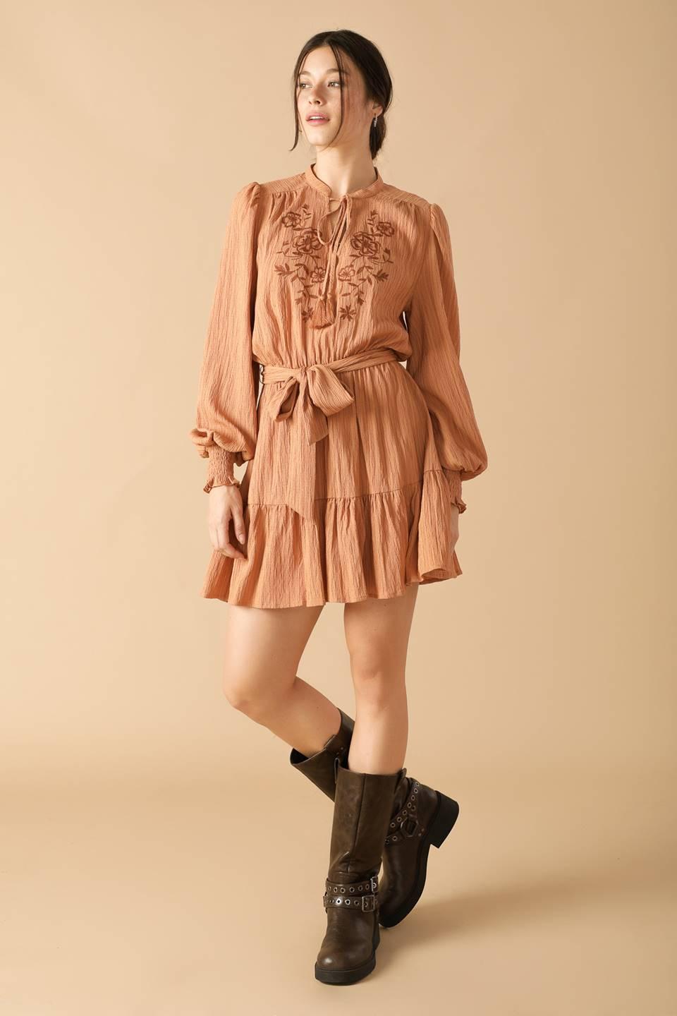 MINIVESTIDO TEJIDO CON ESTAMPADO WANDERING MIND