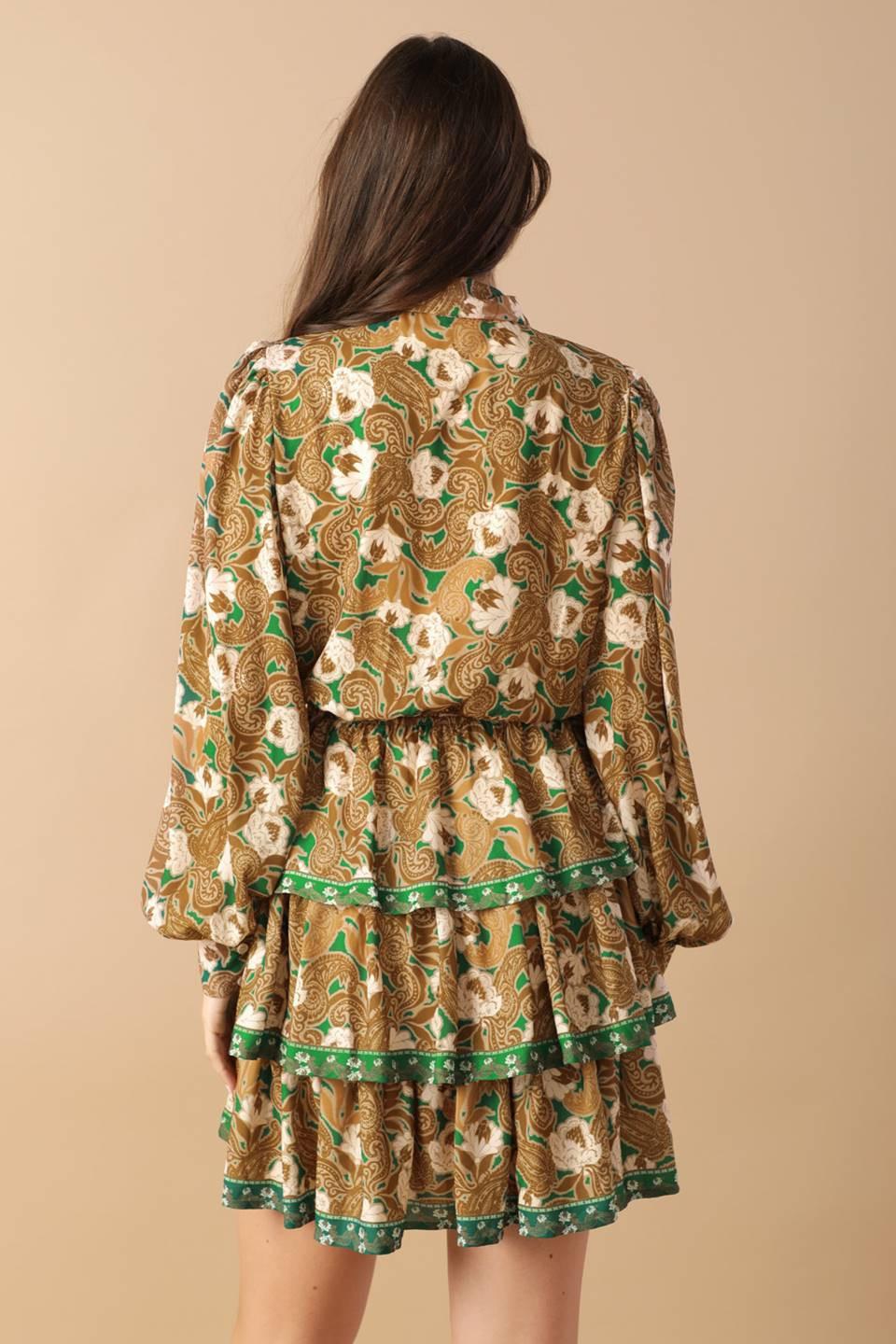 OPEN PATH WOVEN MINI DRESS