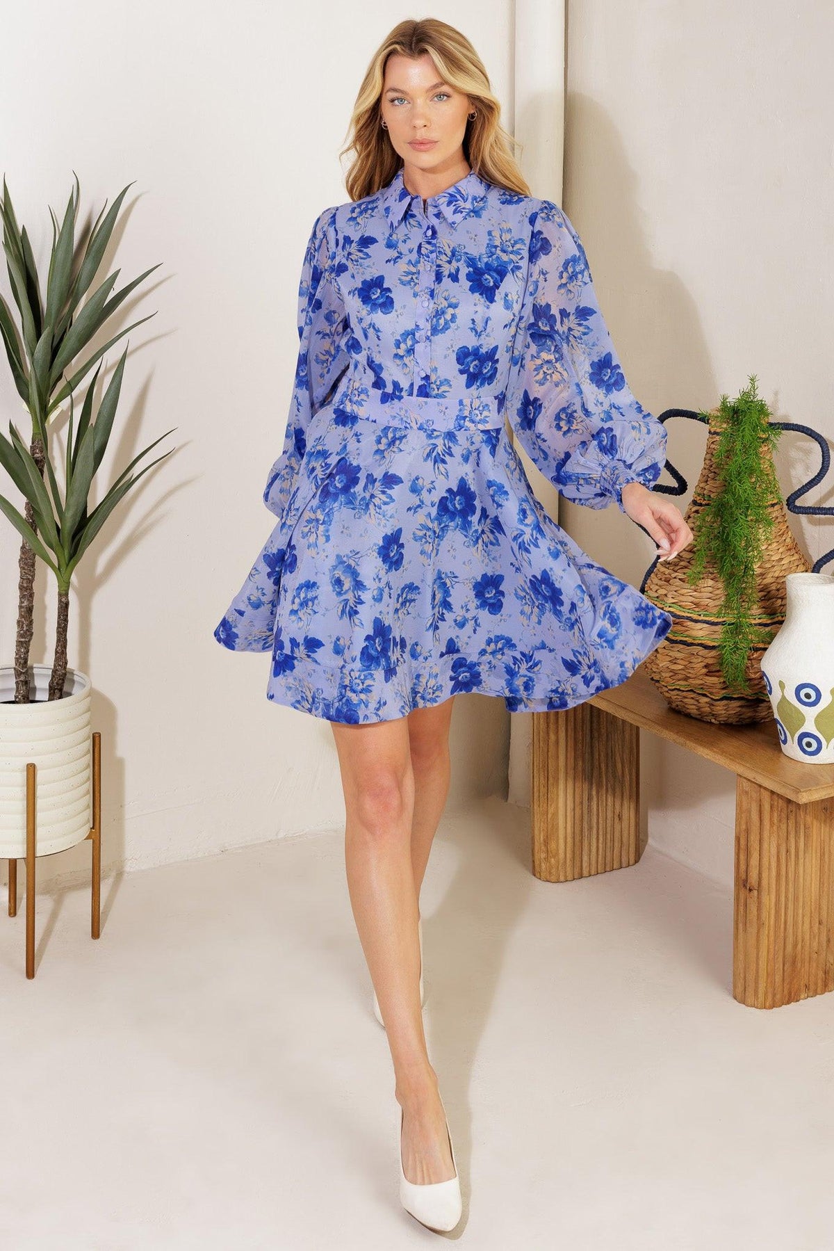 VESTIDO MINI TEJIDO A PARTES