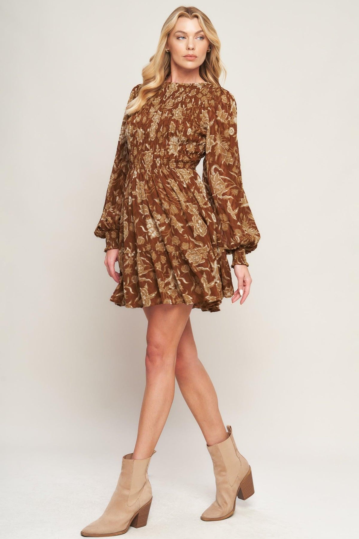 SWEET REMINISCENCE WOVEN MINI DRESS
