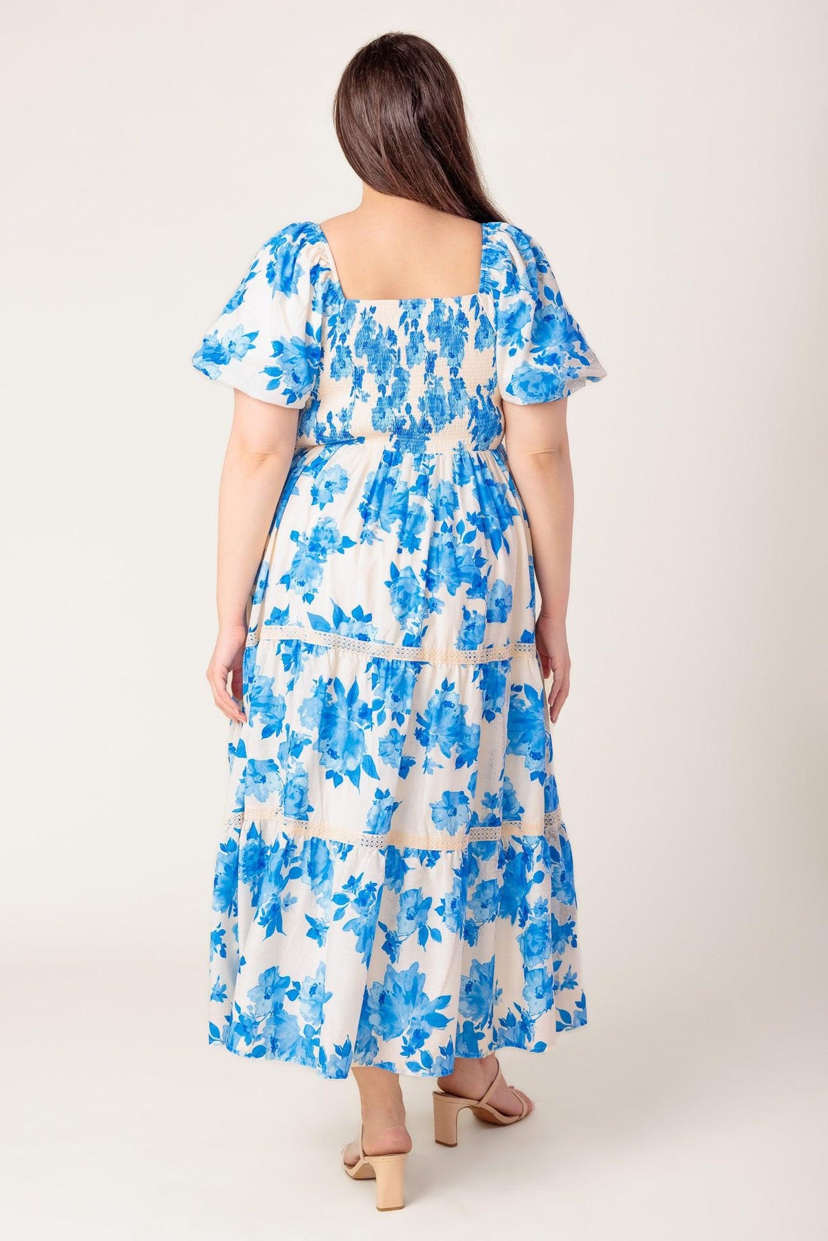 BLOOMING DAY WOVEN MIDI DRESS