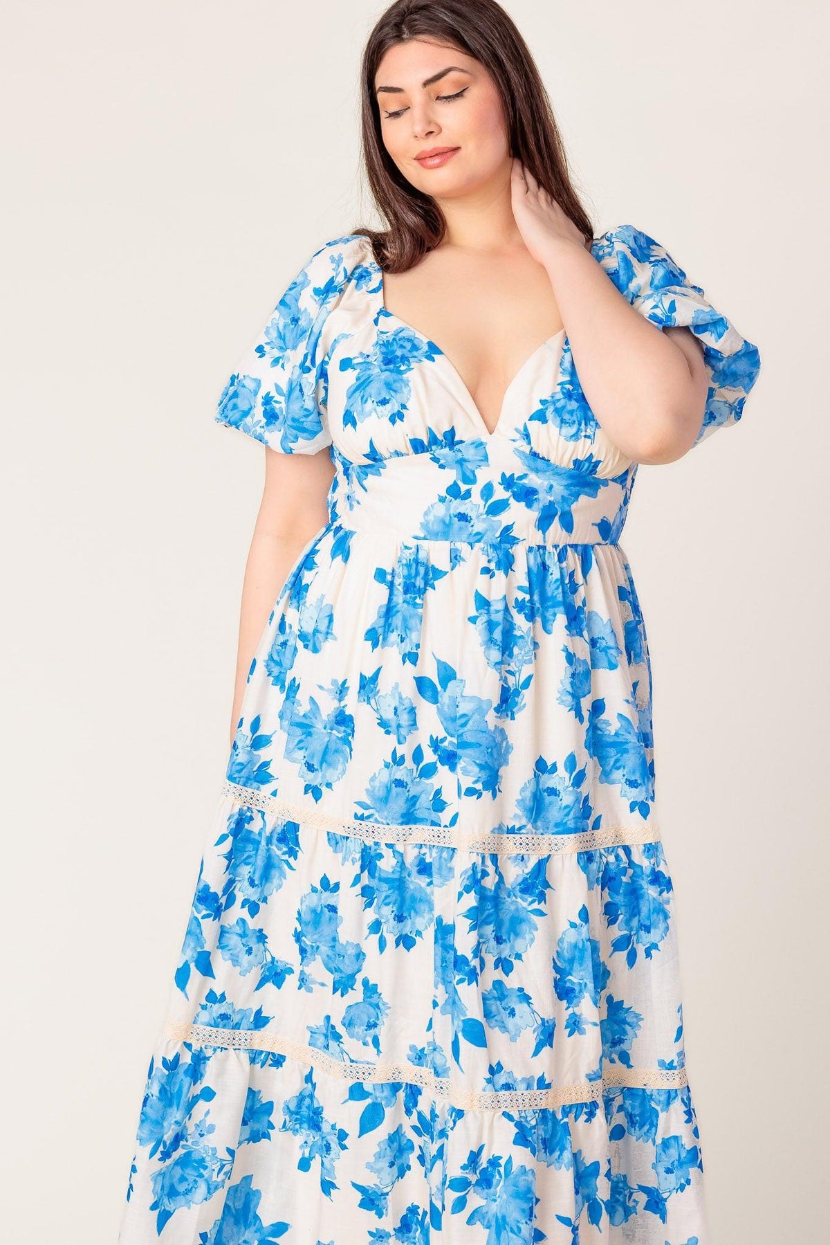 BLOOMING DAY WOVEN MIDI DRESS