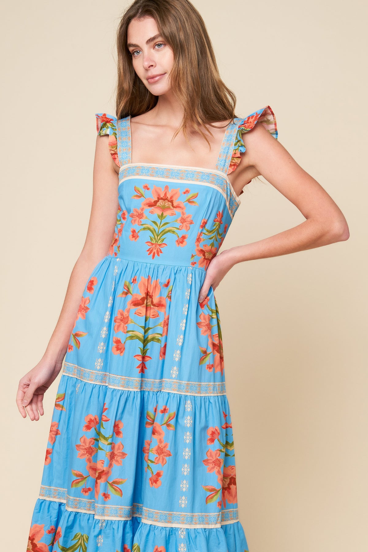 VESTIDO MIDI TEJIDO COLOR MARFIL LOVELIEST MUSE