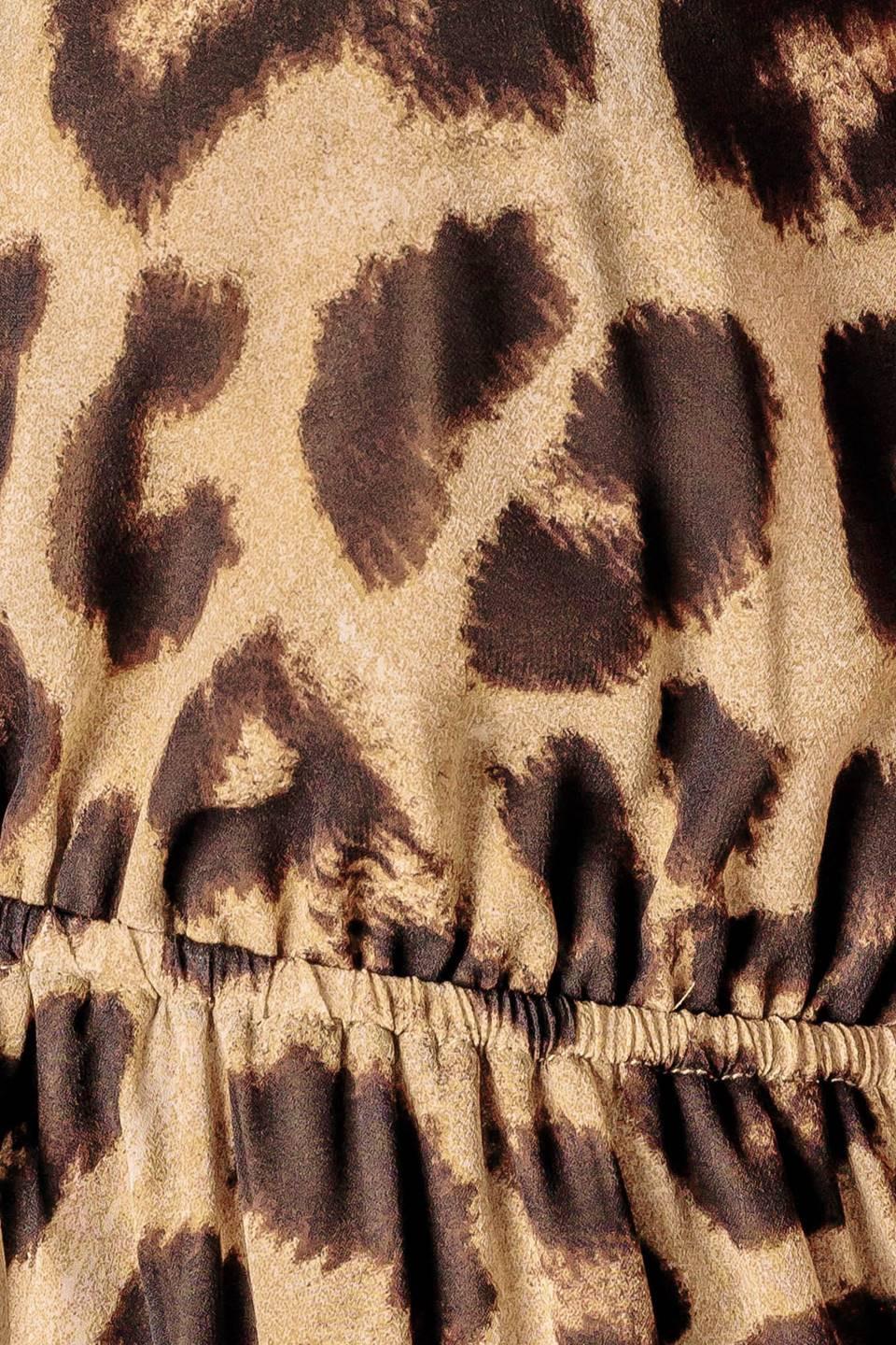 VESTIDO MAXI TEJIDO DE LEOPARDO BEACH BUM