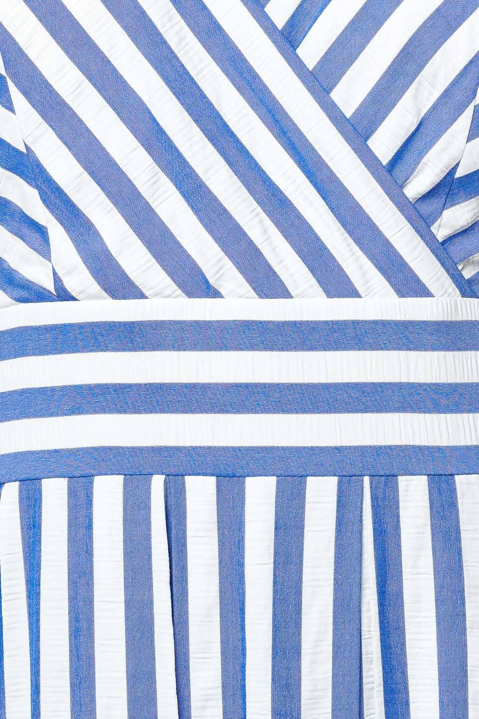 VESTIDO MIDI AZUL TEJIDO SUNSET STEPS