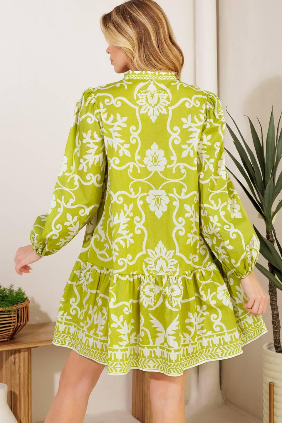 VESTIDO CORTO TEJIDO LIME CATCHING FLIGHTS