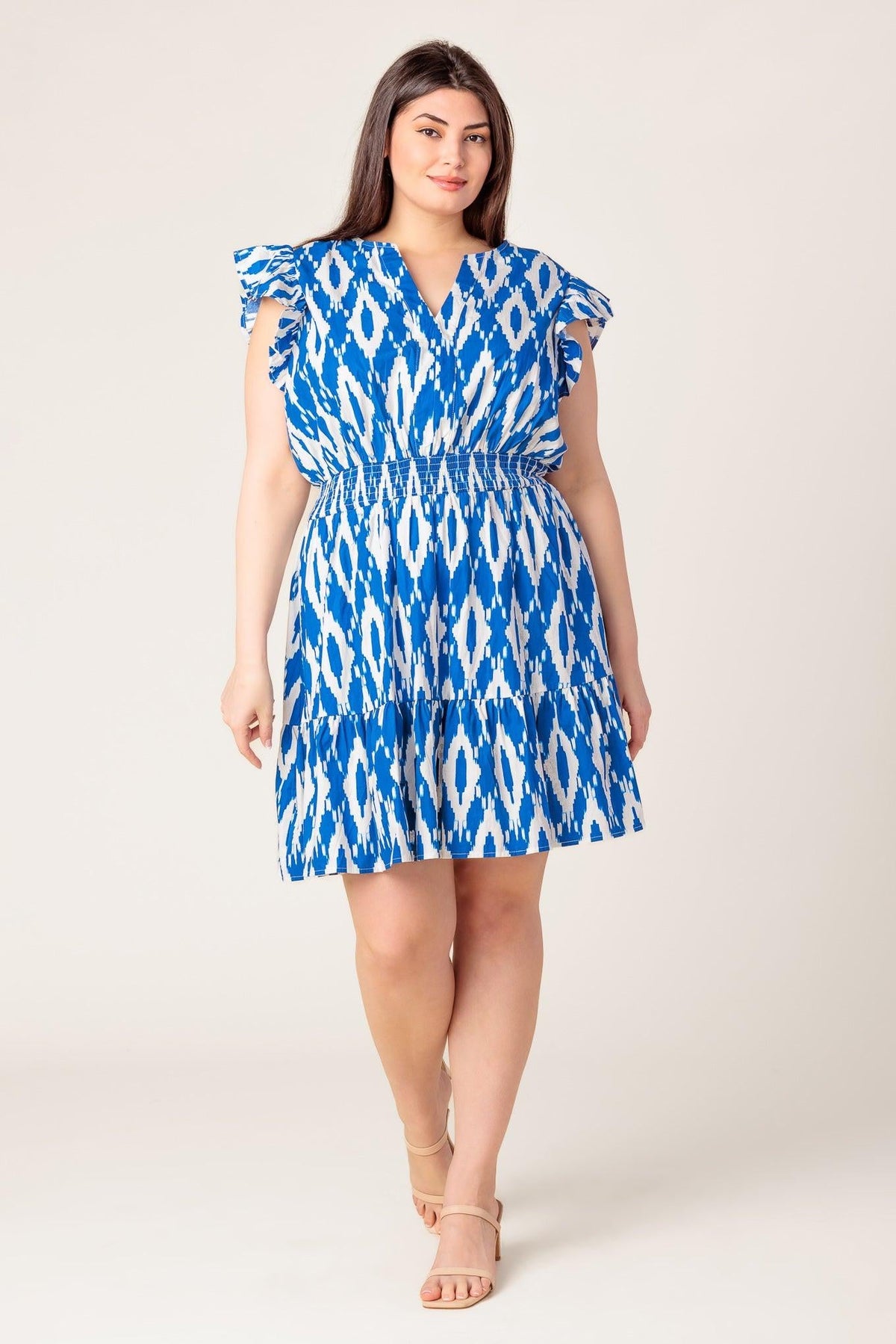 A PERFECT MATCH WOVEN MINI DRESS