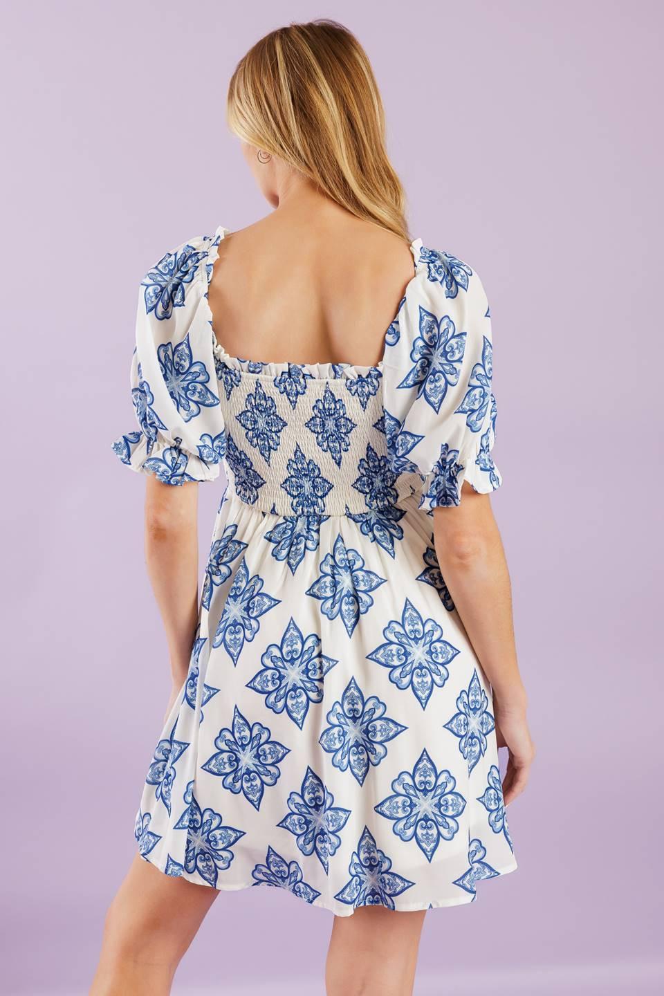 MINIVESTIDO TEJIDO THROUGH THE GARDEN