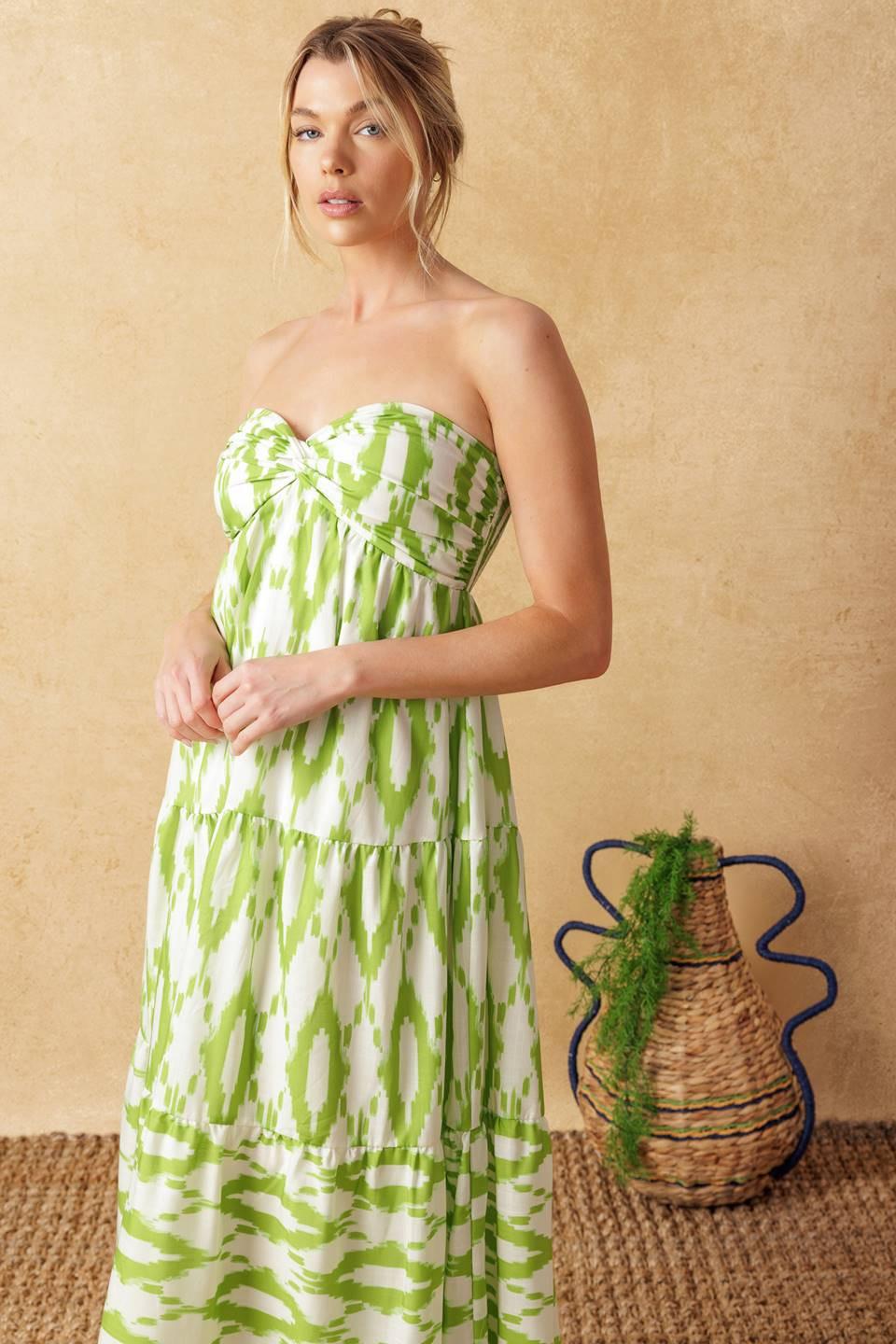 VESTIDO MAXI TEJIDO PÉTALOS DEL TIEMPO