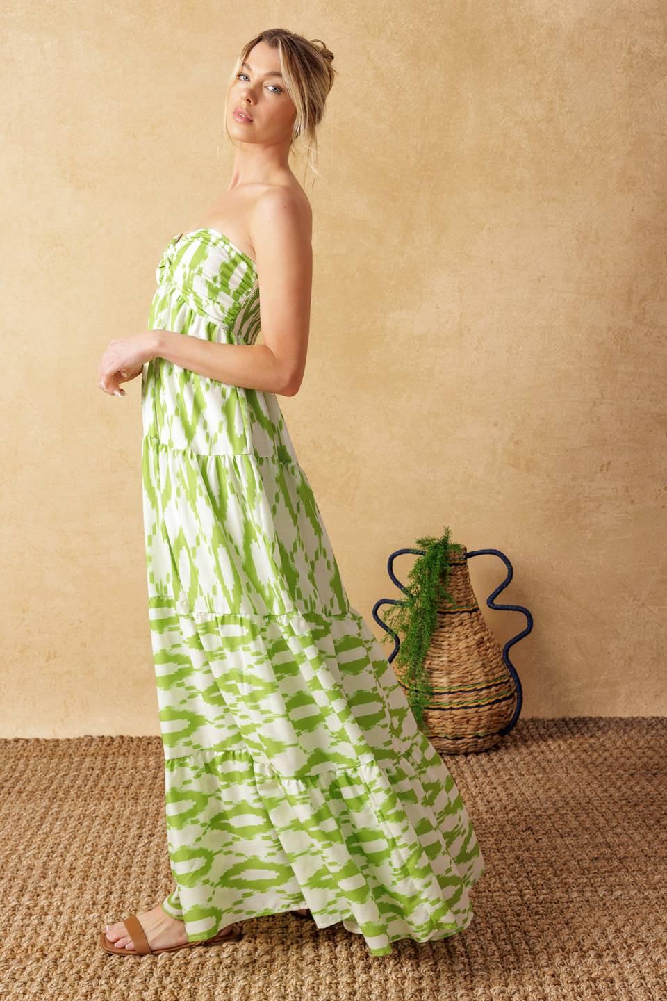 VESTIDO MAXI TEJIDO PÉTALOS DEL TIEMPO