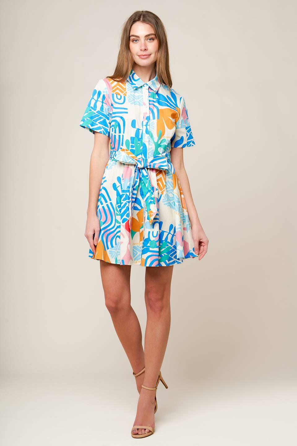 GARDEN SOCIAL WOVEN MINI DRESS