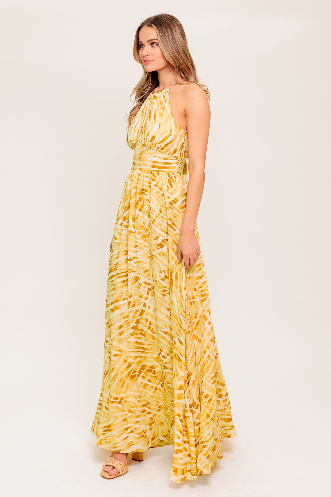 LIVING IN WONDERLAND WOVEN MAXI DRESS