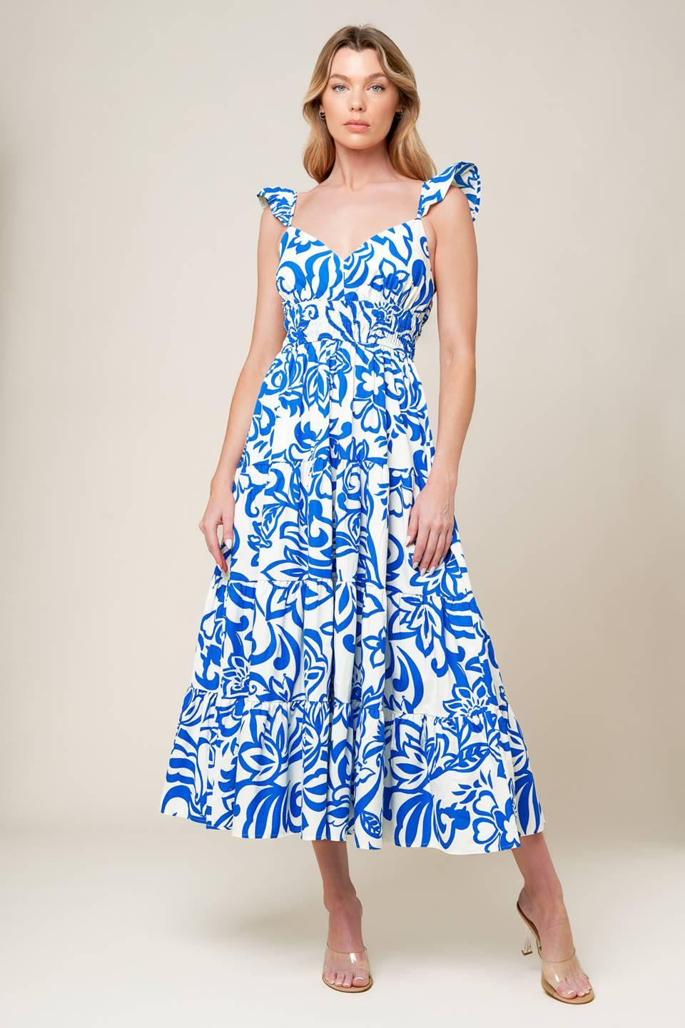 VESTIDO MDI TEJIDO AZUL ENTRADA MEMORABLE