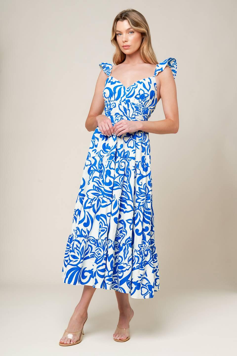 VESTIDO MDI TEJIDO AZUL ENTRADA MEMORABLE