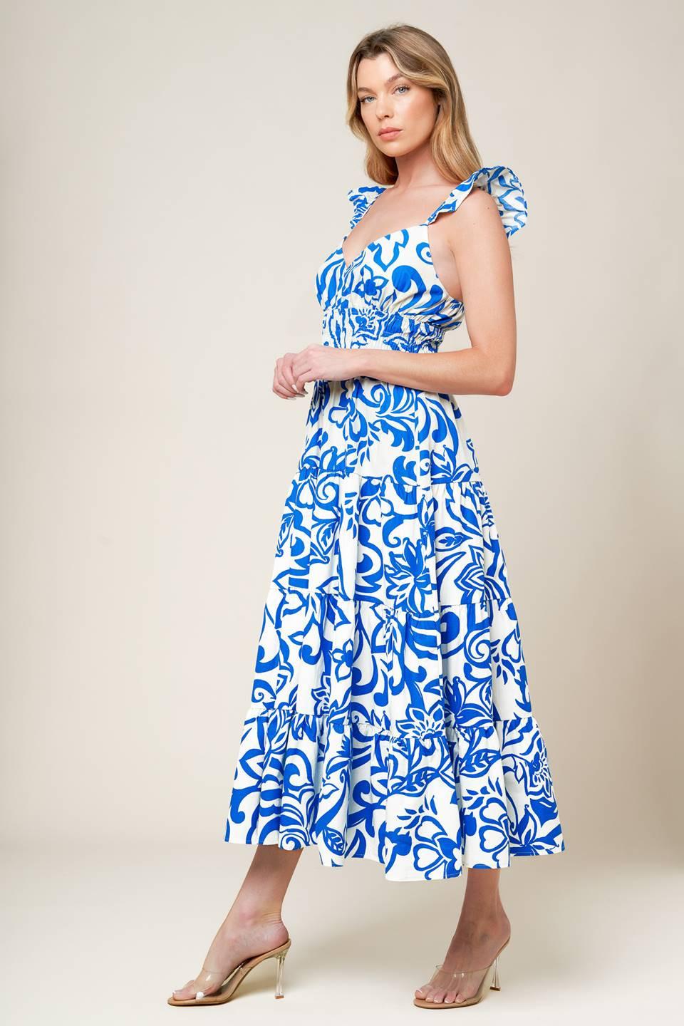 VESTIDO MDI TEJIDO AZUL ENTRADA MEMORABLE